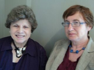 Barbara Florio Graham and Hilda Young at the Ottawa launch of Prose to Go: Tales from a Private List. Hilda is one of the contributors.
